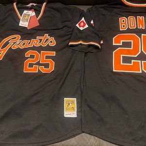 Mitchell & Ness SAN FRANCISCO GIANTS BARRY BONDS Men's JERSEY Sz M,L,XL,2XL NEW